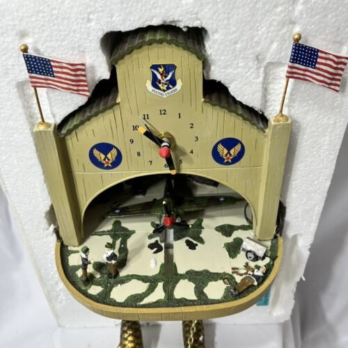 The Bradford Exchange Flying Tiger P-40 Airplane Military Cuckoo Clock As Is