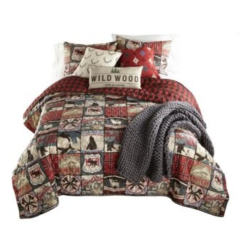 The Great Outdoors 3-Piece Multi-Color Queen Polyester Quilt Set
