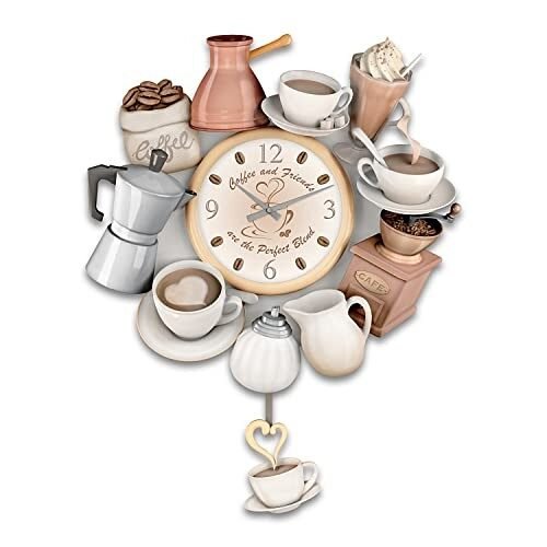 The Perfect Blend Coffee-Inspired Sculptural Wall Clock Bradford Exchange