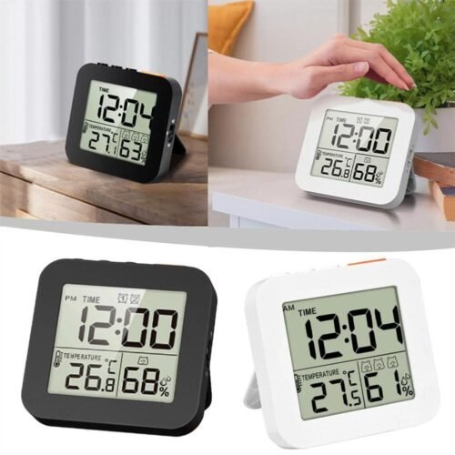 Thermometer Hygrometer Wall Clock with Alarm Waterproof Clock Digital Shower NEW