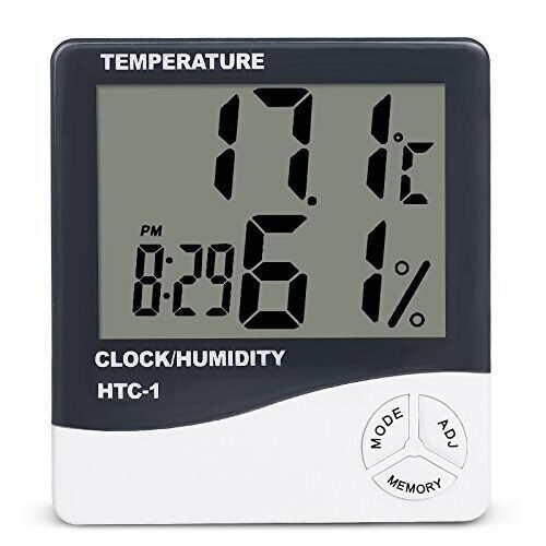 Thermometer Indoor Digital LCD Hygrometer Temperature Humidity Meter Alarm Clock