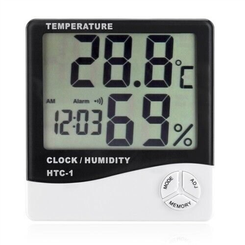 THERMOMETER INDOOR Digital LCD Hygrometer Temperature Humidity Meter GROW TENT