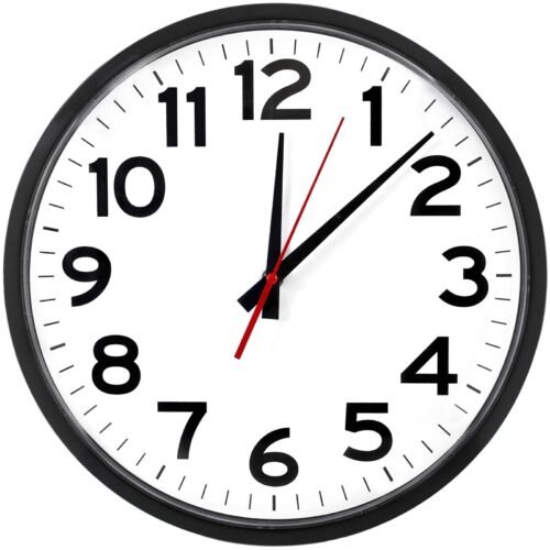 The Ultimate Wall Clock, 14" Atomic Wall Clock, Black, Easy to Read, Perfect for