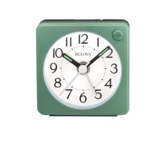 The Verde 2.2 in. travel alarm in Green, ultra small with snooze