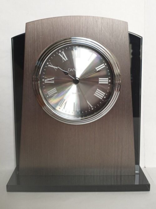 Things Remembered Danbury Modern Gunmetal Mantle Clock #610649 Not Engraved