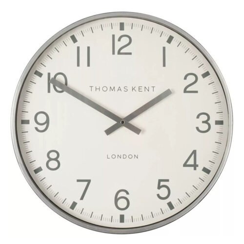 Thomas Kent Clocksmith Silver 30cm Wall Clock