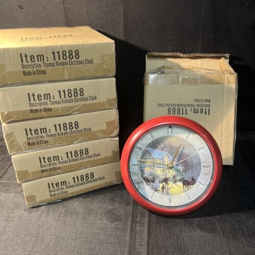 Thomas Kinkade Musical Clocks Home For The Holidays Wall Lot Of 6 New In Boxes!