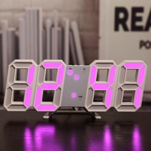 Three-dimensional Wall Clock, Silent Digital Alarm Clock, Three-dimensional Wall