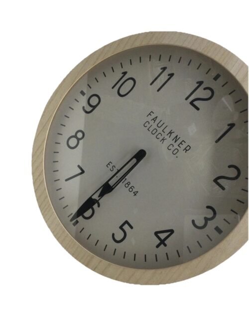 Threshold Wall Clock Light Wood Finish - Hangs Crooked, Parts, Repairs,
