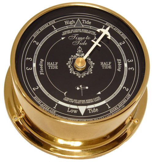 Tide Clock - Brass with Blue Dial