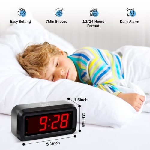 timegyro small wall /shelf /desk digital clock only battery operated with 1.2