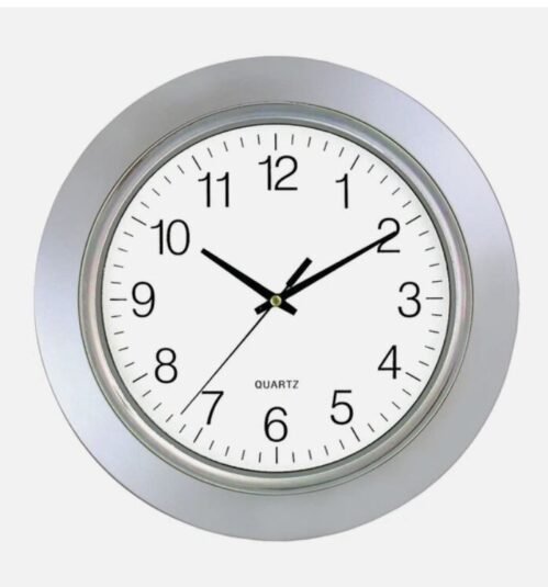 TIMEKEEPER 6450 13" Chrome Bezel Round Wall Clock