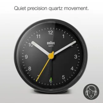 Timeless Black Analogue Alarm Clock with Snooze, Light and Quiet Quartz Movement featured image