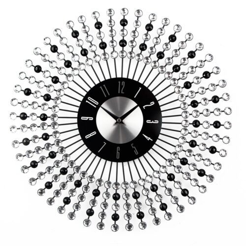 Timelike 3D Crystal Wall Clock - Celebration Decorative Metal, Sparkling Blin...