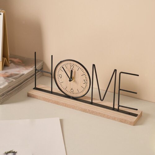 Timepiece Metal Clock House Warming Classic Modern Table Desk Clock Tabletop