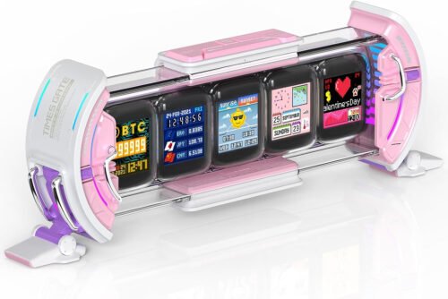 Times Gate - Cute Gaming Digital Clock with Smart App-Controlled, Support Weathe