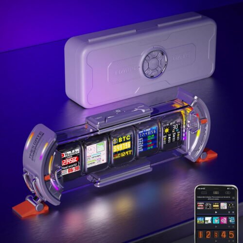 Times Gate Cyberpunk Gaming Setup Digital Clock with Smart APP Control Wifi NEW