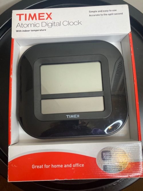 Timex 75322T Atomic Clock with Date, Day of Week and Indoor Temperature