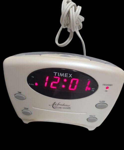 Timex Alarm Clock T120w Air Freshener Nature Sounds Travel