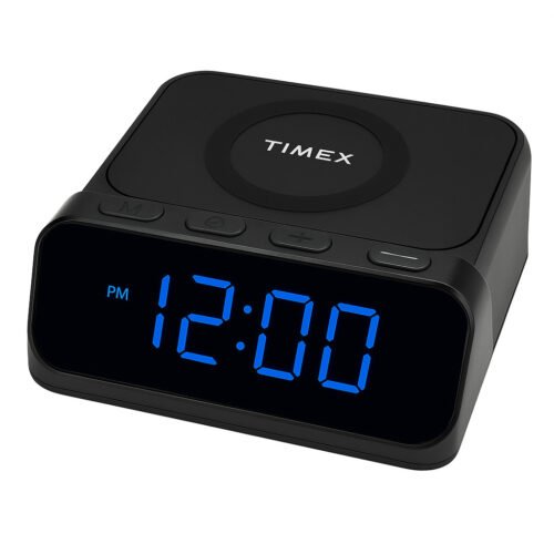 TIMEX Alarm Clock with 15W Fast Wireless Charging – LED Display – Open Box New