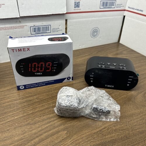 Timex AM FM Dual Alarm Clock Radio Digital Tuning Programmable Sleep Timer