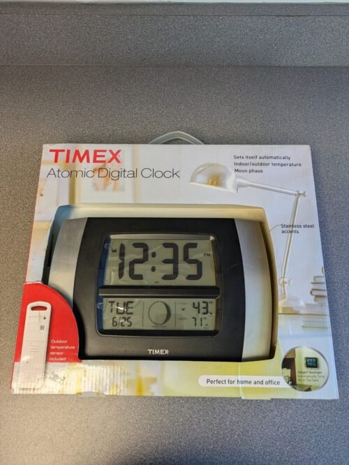 Timex Atomic Digital Clock With Outdoor Temperature Reader