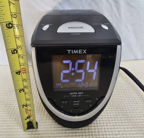 Timex Auto-Set Dual Alarm Preset Tuning Clock Radio T313B AM FM 10w TESTED WORKS