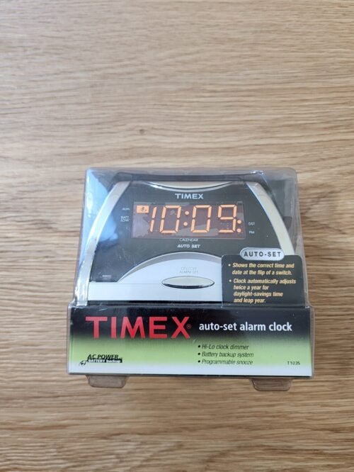 Timex Auto-Set Stereo Alarm Clock Radio Nature Sounds New & Sealed