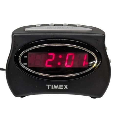Timex Extra Loud LED Alarm Clock T101B Black Digital Corded Battery Backup