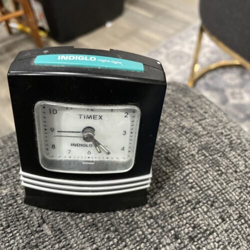 Timex Indiglo Blue Nightlight Folding Travel Alarm Clock Analog Tested Works