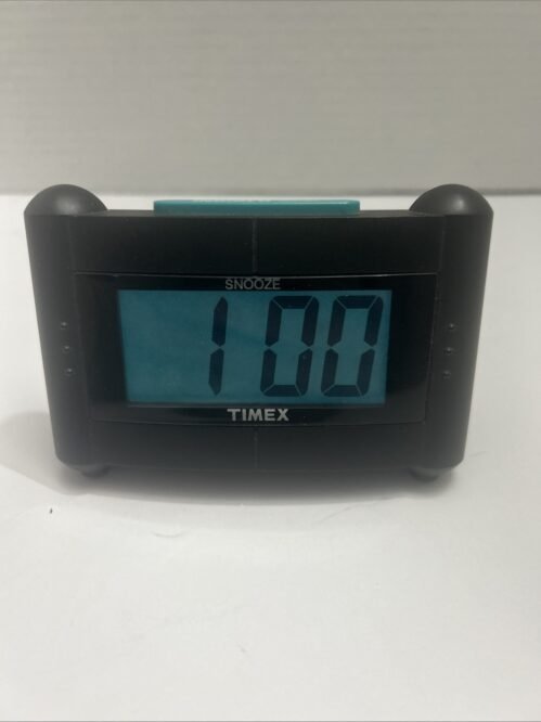 Timex Indiglo Blue Night Light Travel Vintage Alarm Clock Battery Operated Works