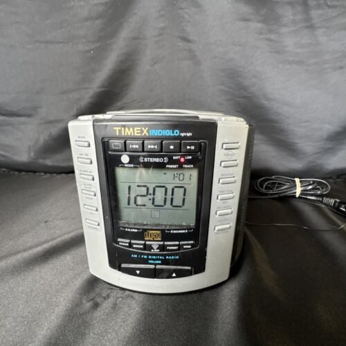 Timex Indiglo T600T Stereo CD Player Alarm Clock Radio AM/FM Nature Sound Tested