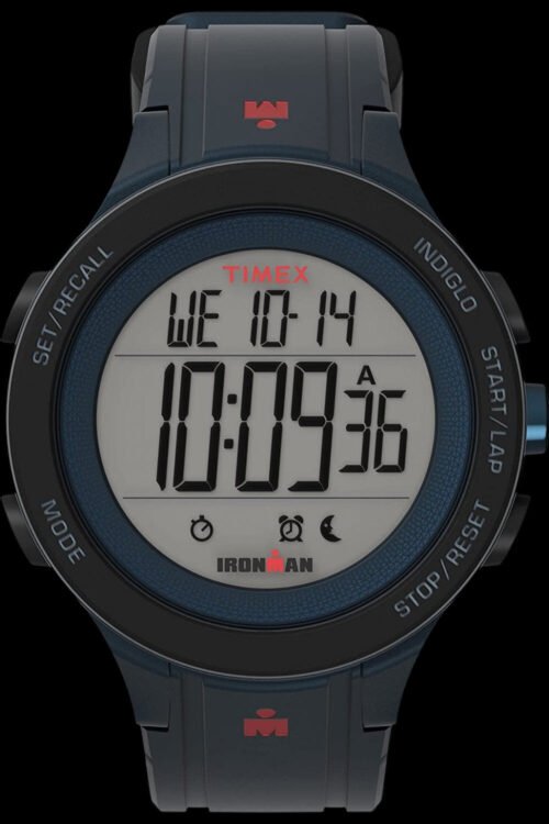 Timex Ironman T300 Mens 42MM Indiglo Watch Chrono Alarm Day-Date Month Indicator