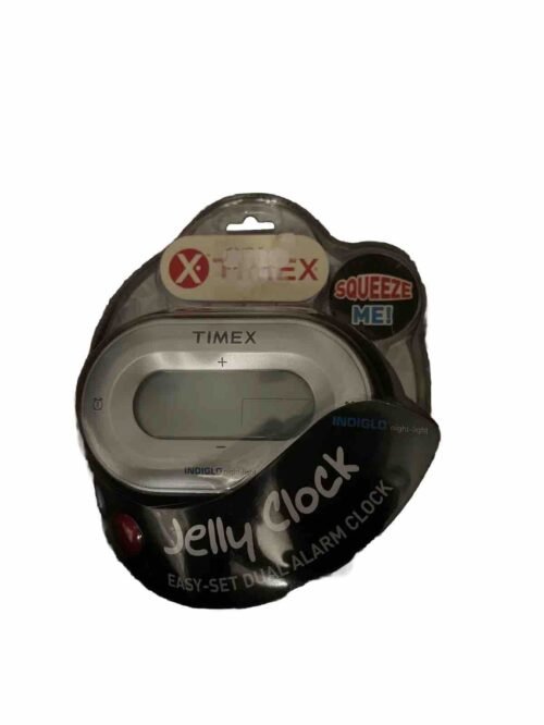 Timex Jelly Clock Set Dual Alarm Indiglo Night Light Clock Black