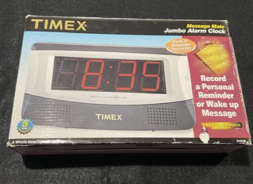 Timex Message Mate Jumbo Digital Display Alarm Clock T151B