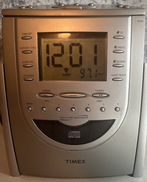 TIMEX Nature Sounds CD Clock Radio T618T Used Tested Works Great!!!