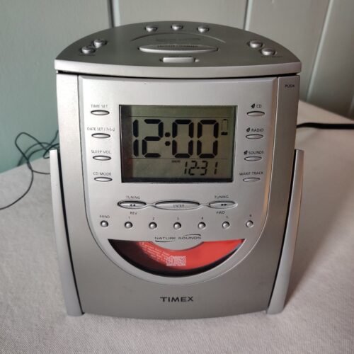 TIMEX Nature Sounds CD Player, Clock Radio T618T AM/FM Radio Alarm Clock TESTED