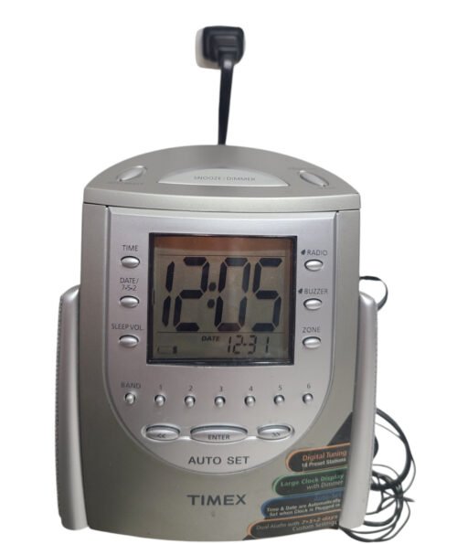 Timex Radio Alarm Clock Model T311T AM/FM, 18 Presets Wake Sleep
