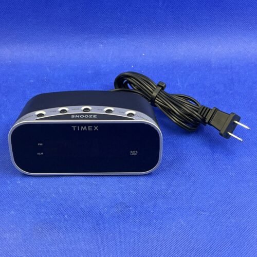 Timex T121X Digital Alarm Clock Loud Or Soft Alarm Red 7" Display