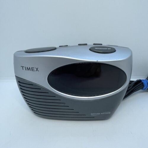Timex T130S Nature Sounds Alarm Clock Snooze/Sleep Red Display Tested