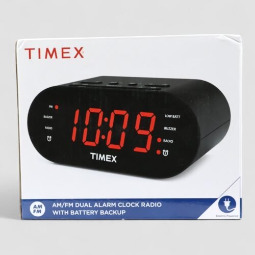Timex T231G AM/FM Dual Alarm Clock Radio w/ 1.2-Inch Display & Line-in Jack (Unt