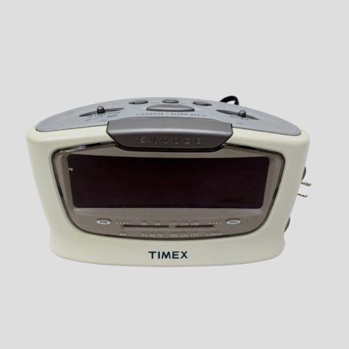 Timex T254W Jumbo Digital Display Alarm Clock Radio, AM FM Pearl White