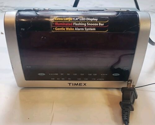Timex T256 Jumbo LED Alarm Clock Radio, Extra Large Display, TESTED/WORKS