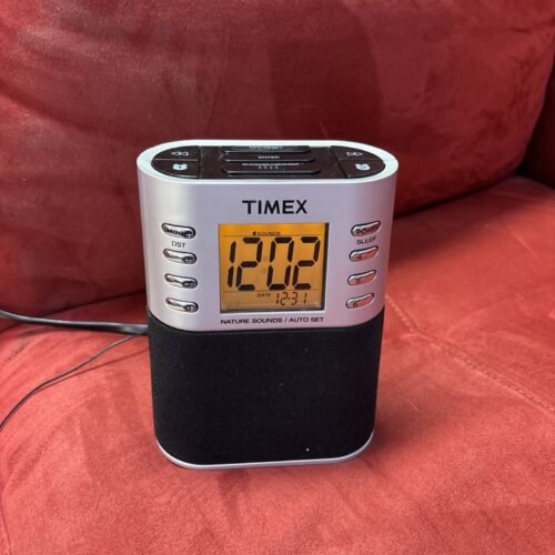 Timex T307S Digital Alarm Clock Radio LCD AM FM Dual w/ Preset & Nature Sounds