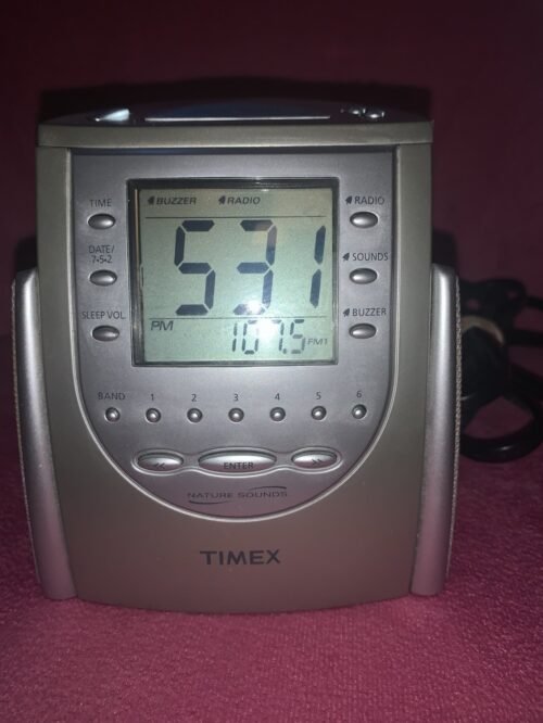 Timex T309T Nature Sounds AM/FM Radio Alarm Clock Wake Sleep Buzzer Tested