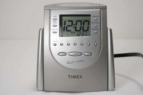 Timex T309T Nature Sounds AM/FM Radio Alarm Clock Wake Sleep Buzzer Tested