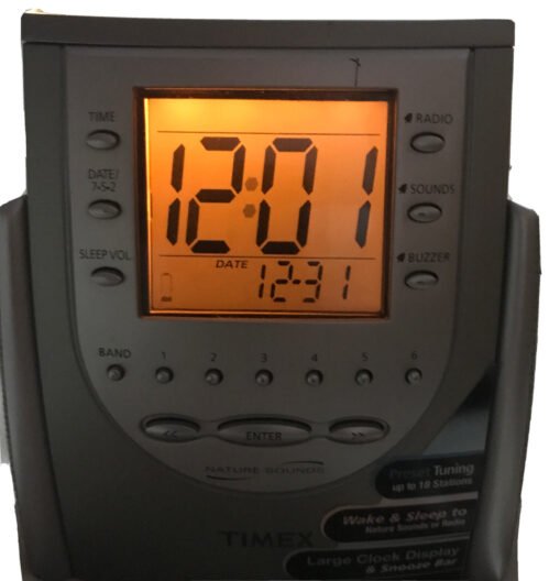 Timex T309T Triple Alarm Clock Radio Nature Sounds Digital Tuning Large Display