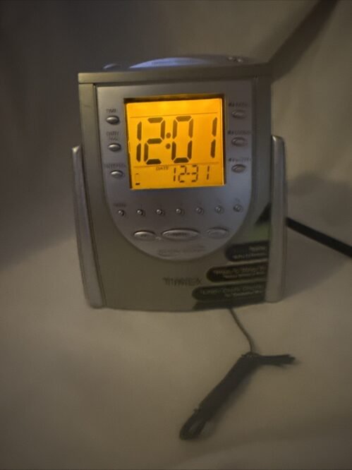 Timex T311T Nature Sounds AM/FM Radio Alarm Clock Tested & Works A9