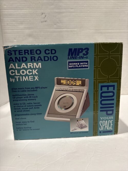 Timex T609 Stereo CD Dual Alarm Clock Radio MP3 Audio