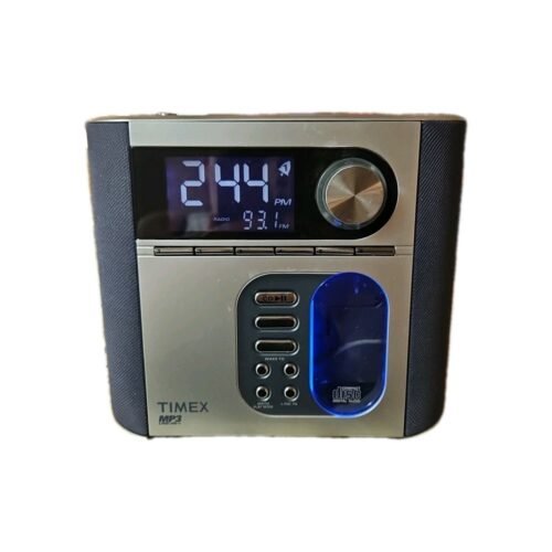 Timex T617S CD Dual Alarm Clock Radio Nature Sounds Snooze MP3 Line In Works!